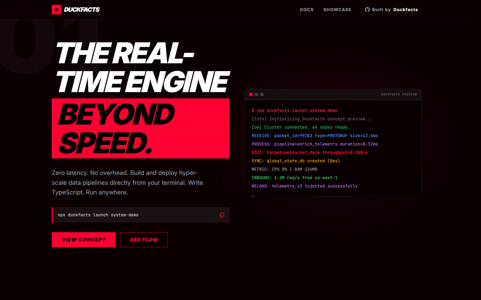 System Launch website concept