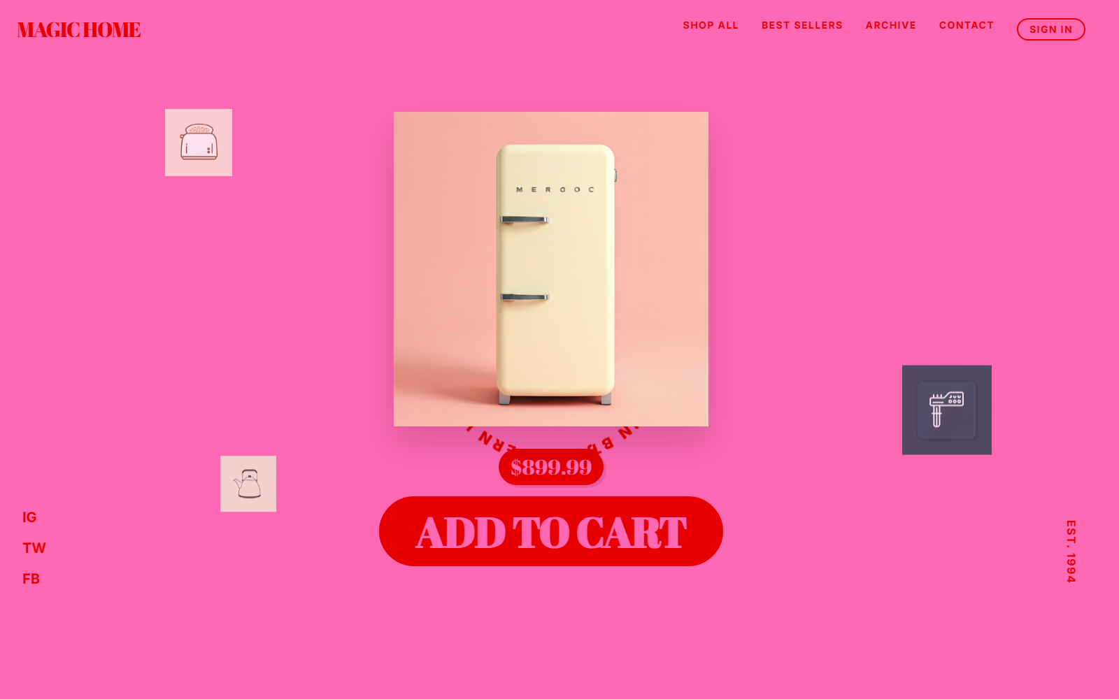 Magic Home website concept