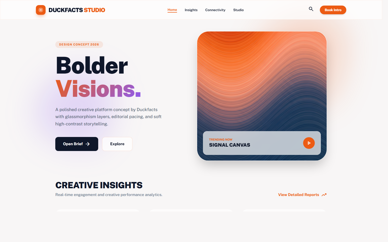 Creative Platform website concept